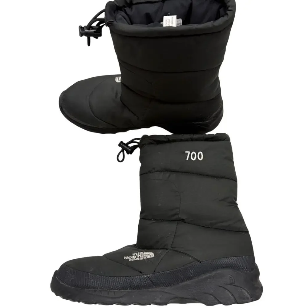 The North Face Black Quilted Drawcord Winter Boots